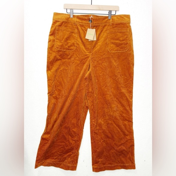 Boden Westbourne Corduroy Pants Pumpkin Wide Leg 16/18 R0426 NWT - Picture 5 of 16
